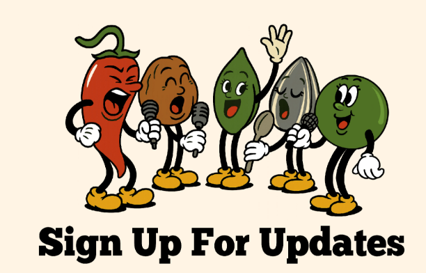 Five singing ingredients characters